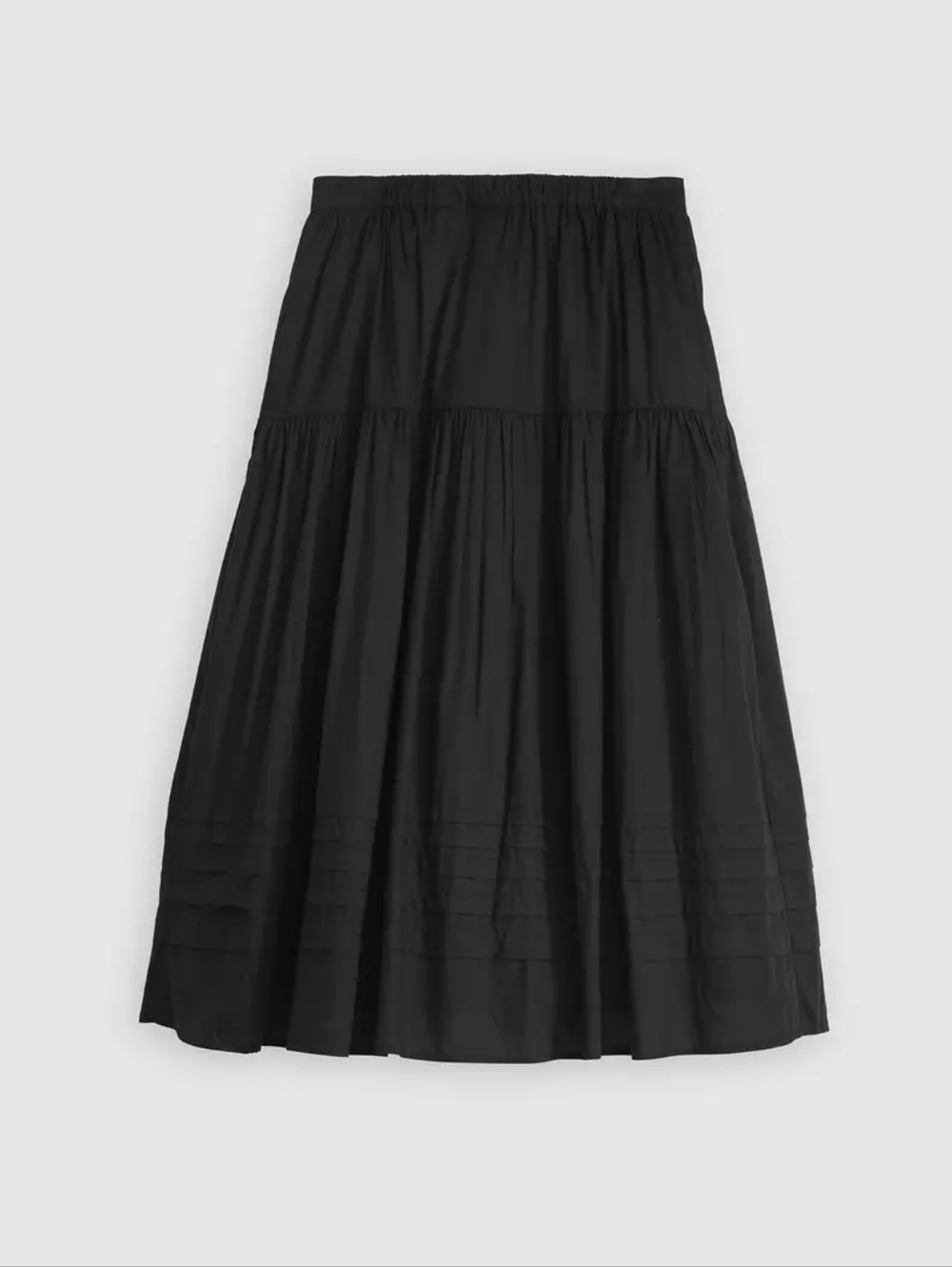 BECCA TIERED SKIRT CAVIAR (Tailored Length)